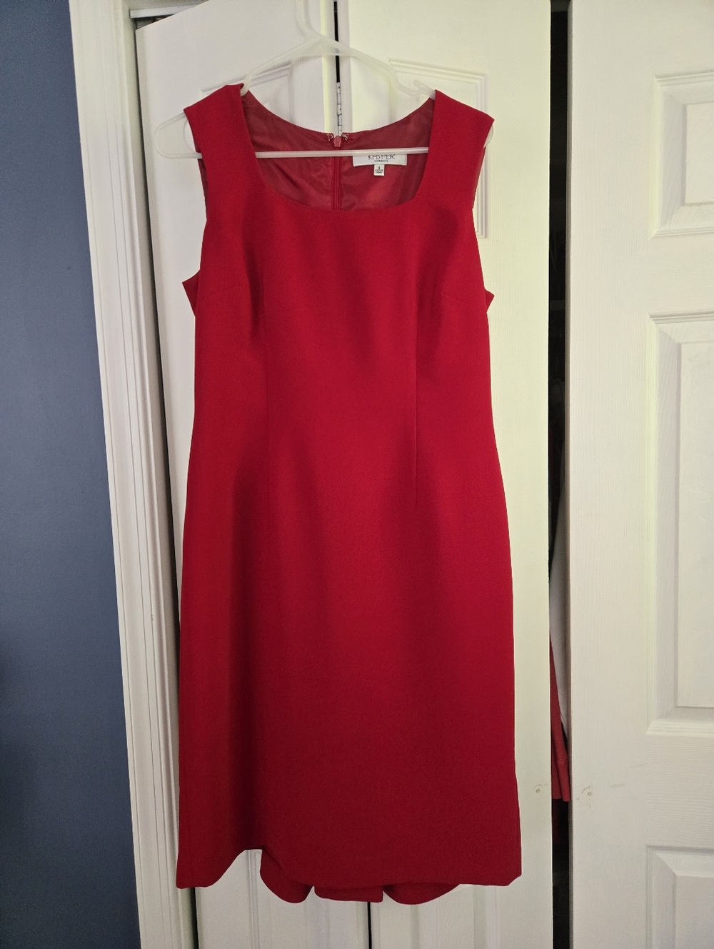 Bright Red Sleeveless Midi Dress